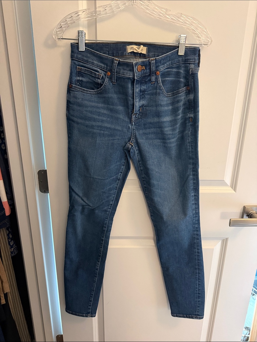 Madewell 8 inch Skinny Jeans in Blue Wash